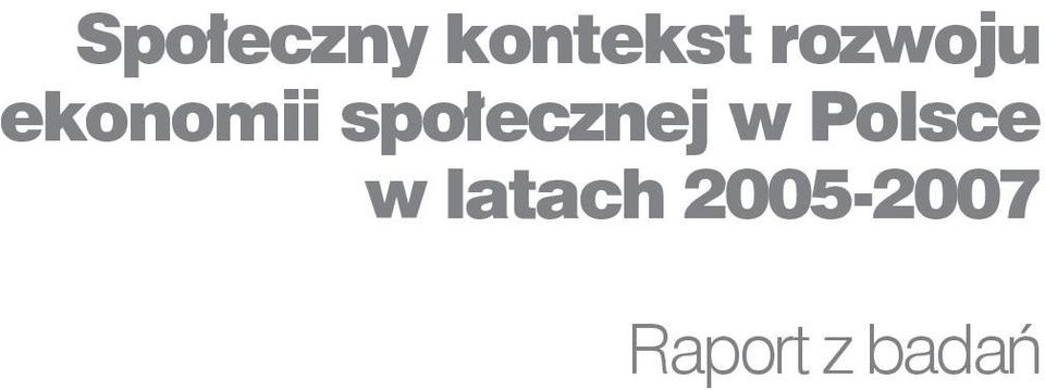 społecznej w Polsce w