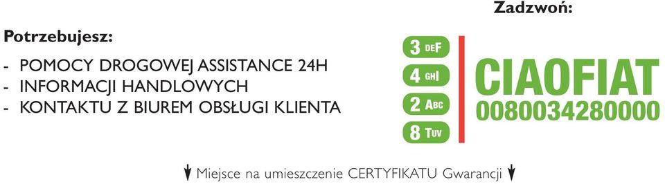 KONTAKTU Z BIUREM OBSŁUGI KLIENTA