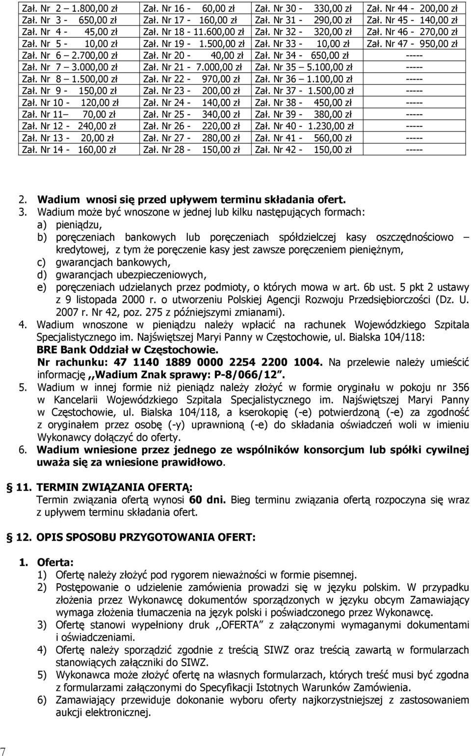 Nr 34-650,00 zł ----- Zał. Nr 7 3.000,00 zł Zał. Nr 21-7.000,00 zł Zał. Nr 35 5.100,00 zł ----- Zał. Nr 8 1.500,00 zł Zał. Nr 22-970,00 zł Zał. Nr 36 1.100,00 zł ----- Zał. Nr 9-150,00 zł Zał.