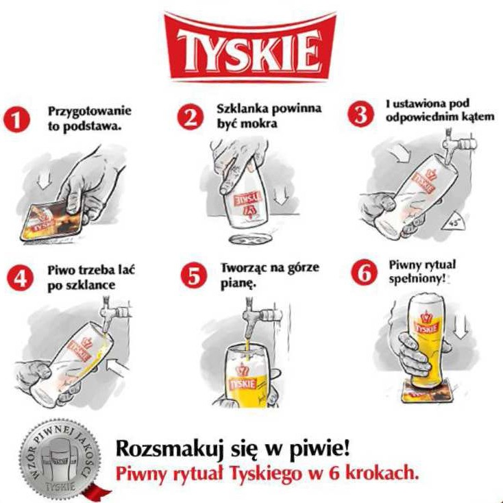 Warto wiedzieć: Dobre piwo to doskonała pienistość. Tylko dobry barman potrafi dobrze nalać piwo. Świadomy konsument sam decyduje o tym, jak wysoka piana ma być na piwie.