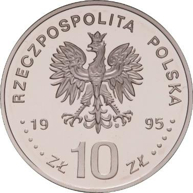 Monety srebrne Rok emisji: 1995 Nakład: 12 000 sztuk Nominał: 10 zł Cena