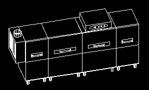 Elektryczne zmywarki tunelowe - modularne Osłona antyrozbryzgowa na wejściu i wyjściu. Przesłony rozdzielające komory o wysokiej odporności na środki chemiczne oraz wysokie temperatury.