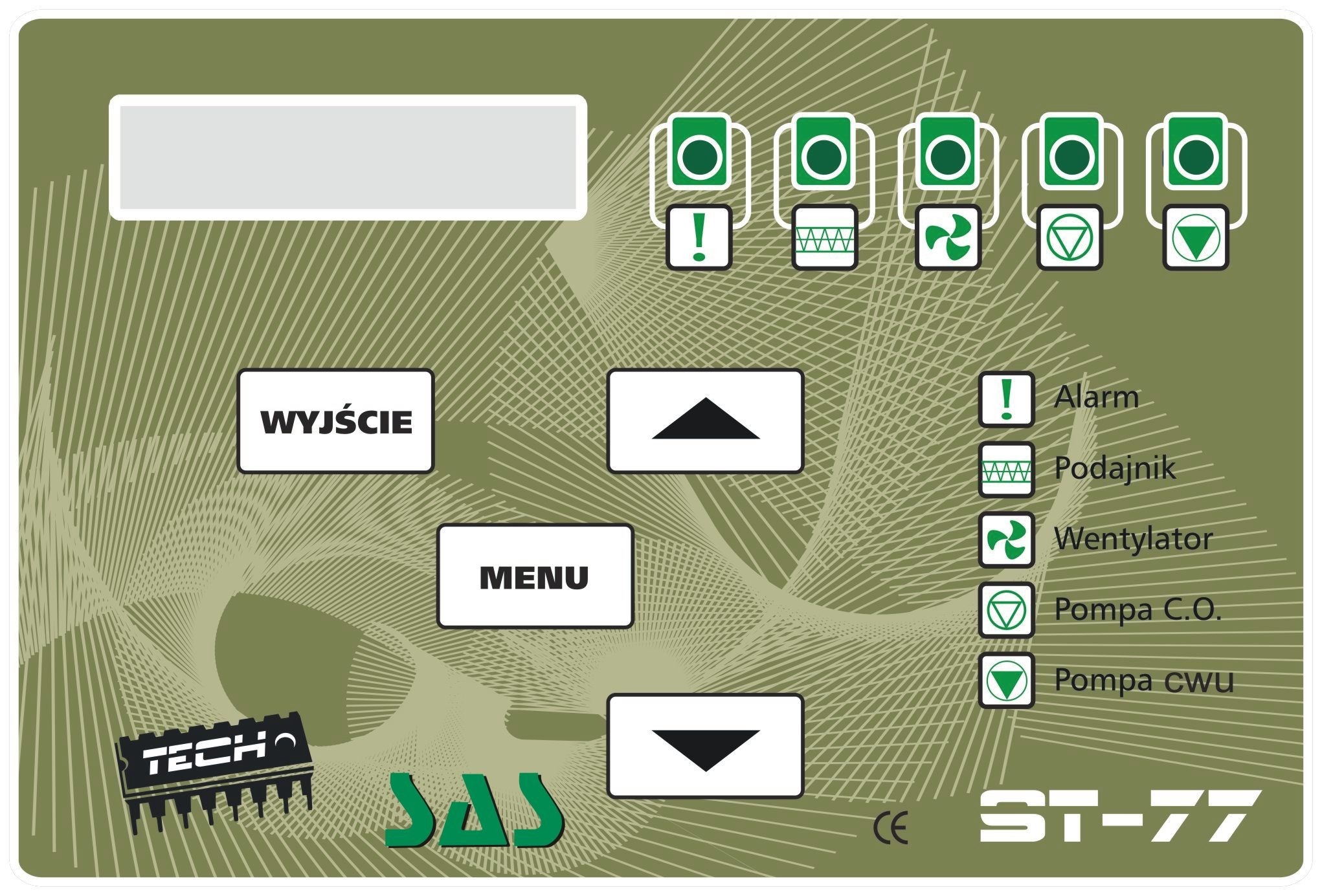 ST-77 instrukcja obsługi Przycisk PLUS Przycisk wejścia do podmenu, zatwierdzania ustawień Przycisk powrotu z menu, anulowania ustawień Przycisk MINUS I.