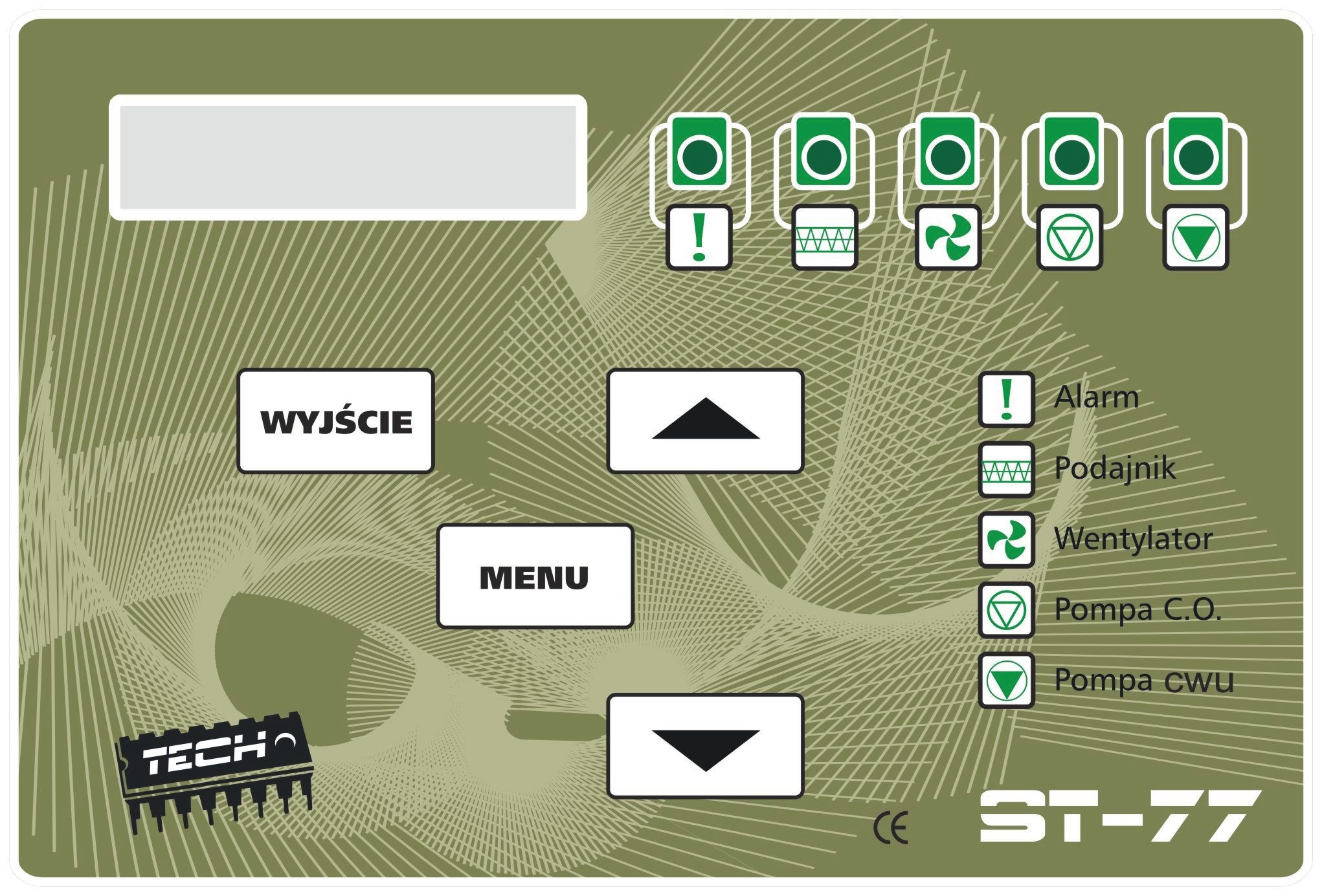 ST-77 instrukcja obsługi Przycisk PLUS Przycisk MINUS Przycisk powrotu z menu, anulowania ustawień Przycisk wejścia do podmenu, zatwierdzania ustawień I.