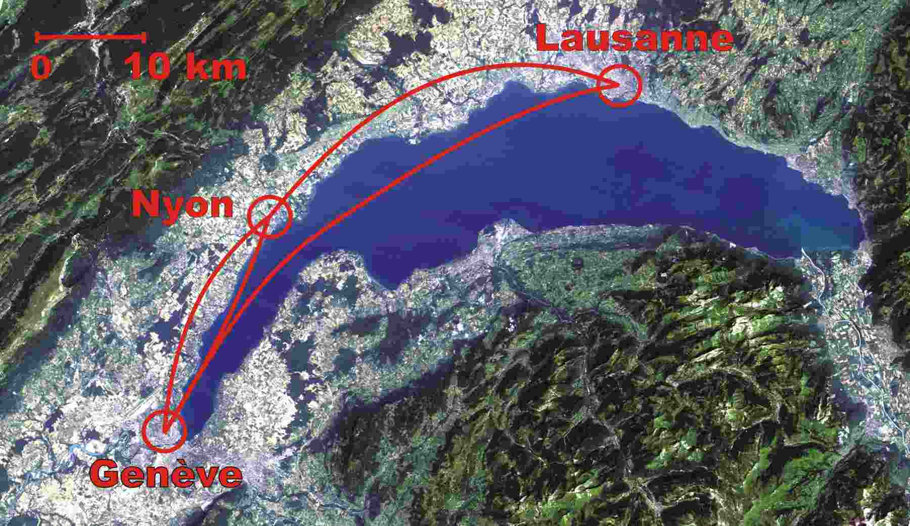Genewa i okolice miejsce eksperymentów kwantowych na odległościach