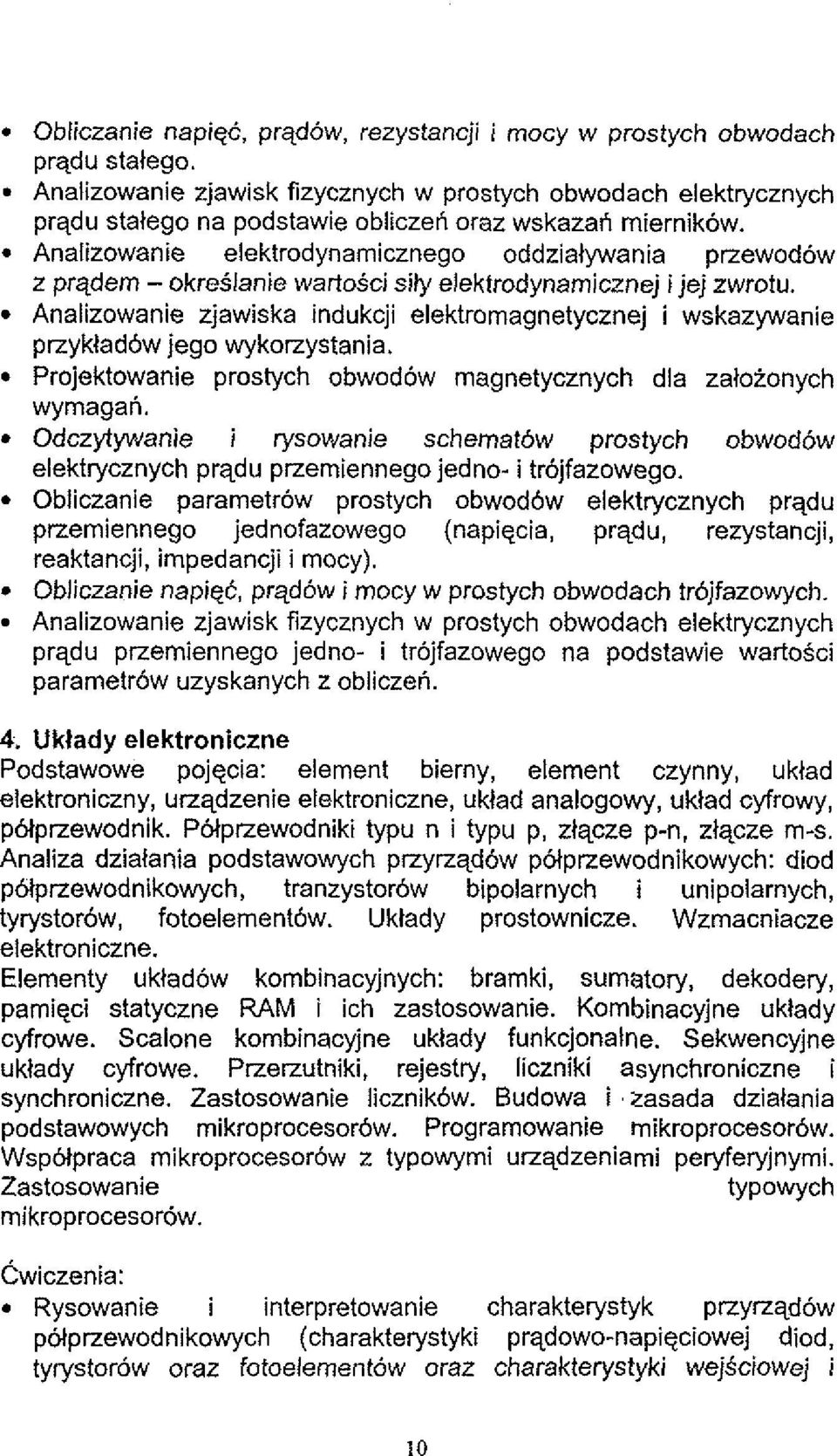 Analizowanie elektrodynarnicznego oddzialywania przewodow z prqdem - okreslanie wartosci sily elektrodynarnicznej i jej zwrotu.