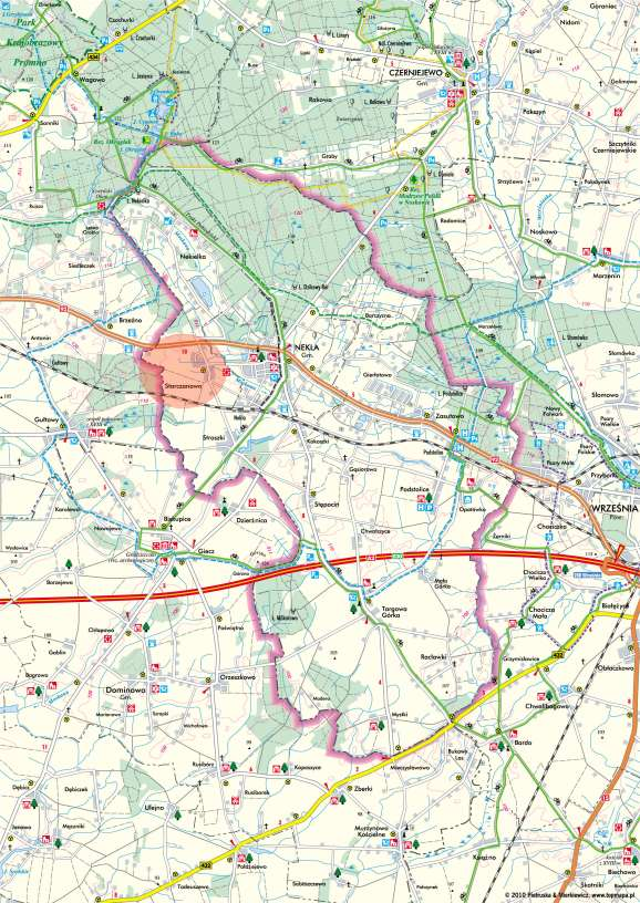 Położenie Sołectwa Starczanowo w Gminie Nekla (Licencja:
