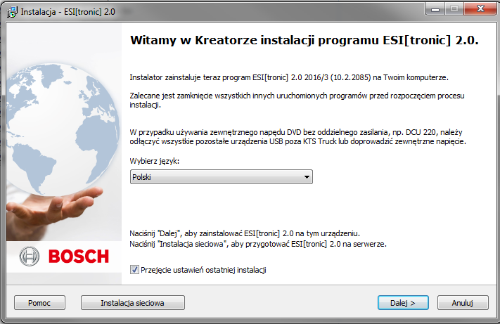 Instalacja oprogramowania ESI 2.