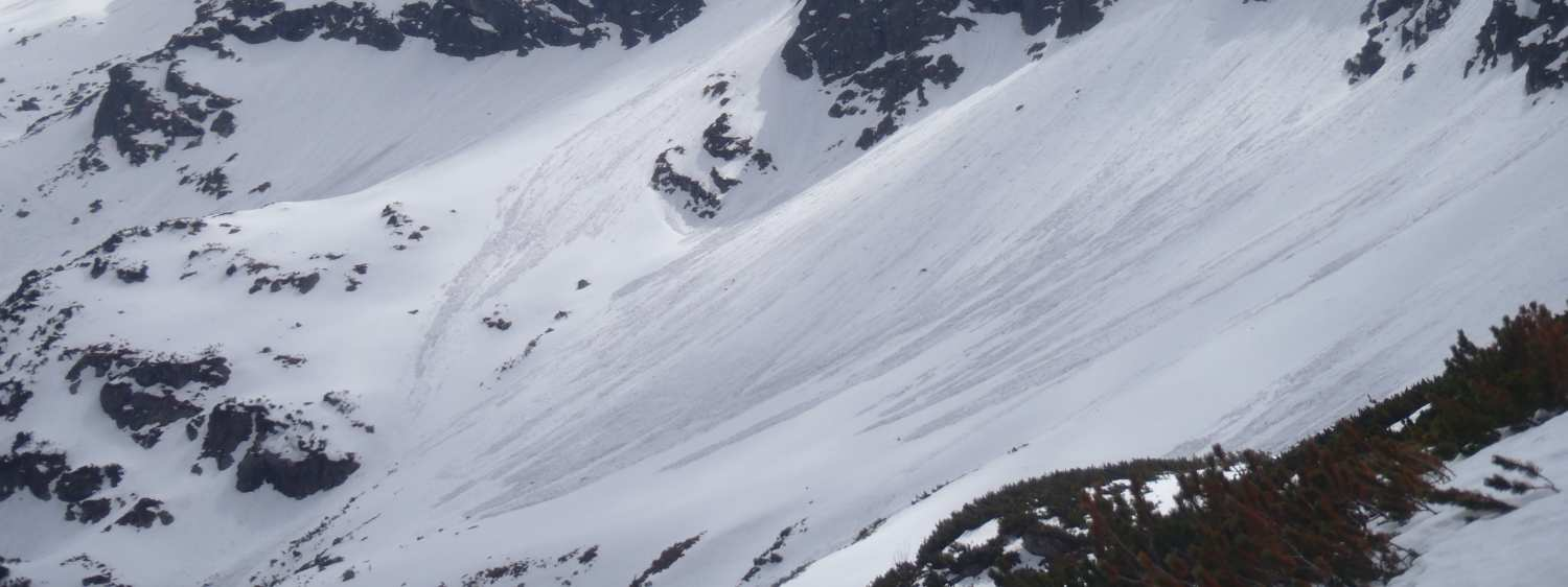 Biuletyn Śniegowy dla Tatr Polskich ZDJĘCIA 23.4 Widok z Głodówki na Tatry Wysokie 23.4 Morskie Oko (lawina pod Mięguszowieckim) 24.4 Hala Gąsienicowa (Kościelec i Świnica) 24.