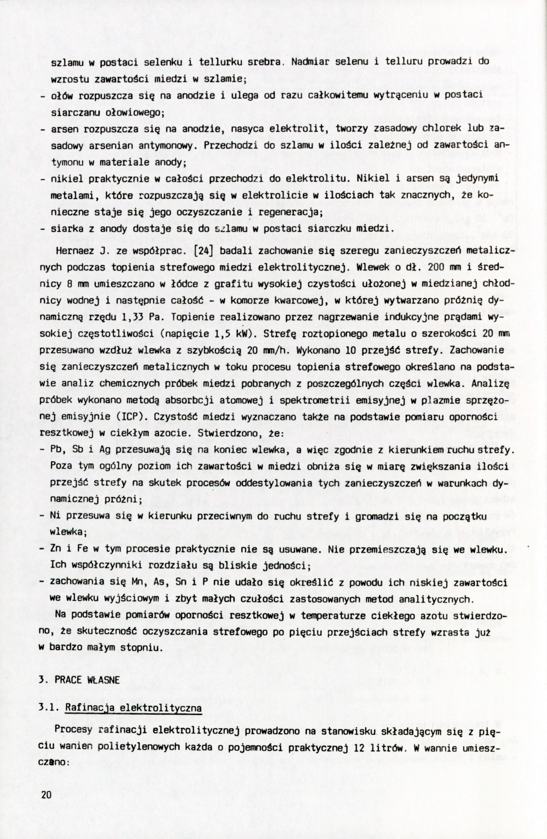 szlamu w postaci selenku i tellurku srebra.