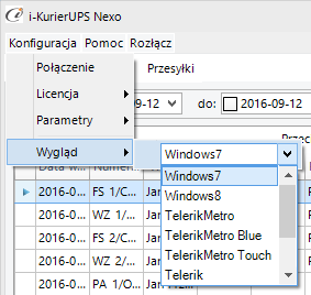 2.4. Wygląd Opcje Wygląd umożliwia zmianę schematu kolorystycznego aplikacji. Opcja jest dostępna z Konfiguracja -> Wygląd(rys. 28).