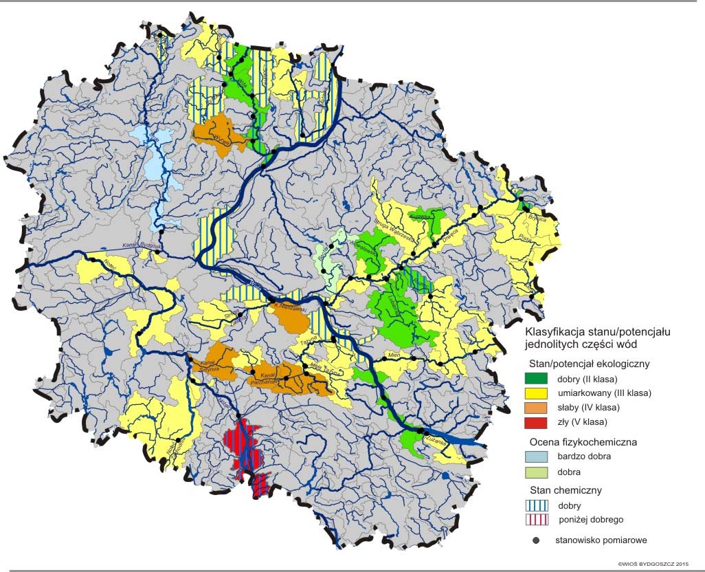 Należy zwrócić uwagę, że stan/potencjał ekologiczny wyznaczają przede wszystkim wyniki badań biologicznych.