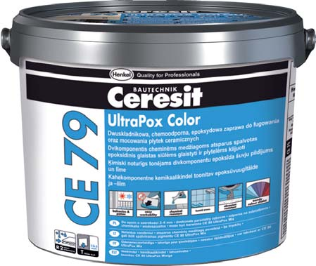 CE 79 UltraPox Color Dwuskładnikowa, chemoodporna, epoksydowa zaprawa do fugowania oraz mocowania płytek ceramicznych CE_79_KT_04.