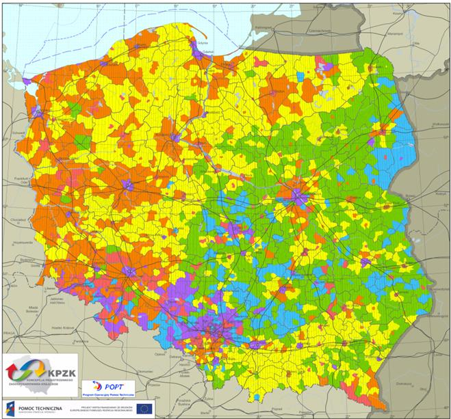 Region węzłowy (realny) versus region powierzchniowy (pozorny) Źródło: P.