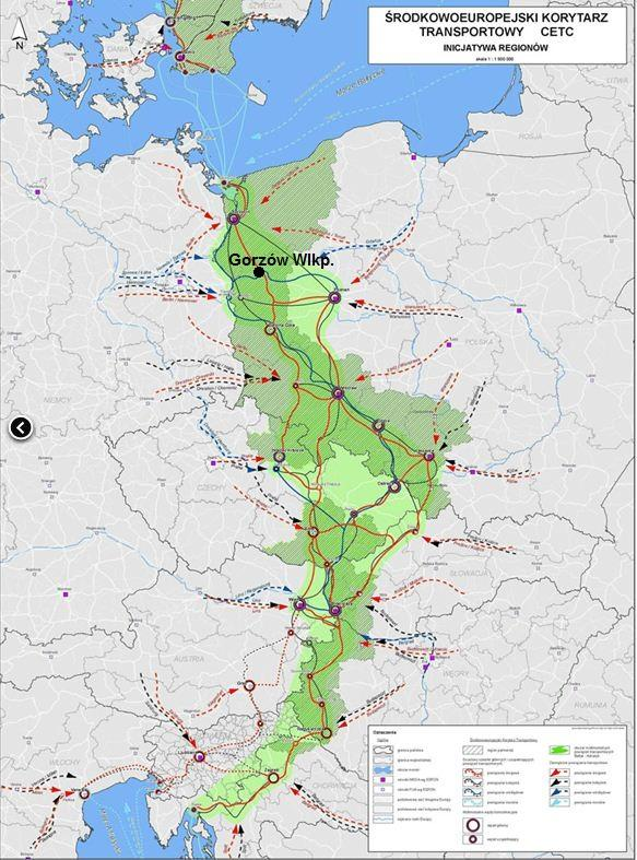 66 Ryc. 14. Środkowoeuropejski Korytarz Transportowy CETC Źródło:http://www.umwd.dolnyslask.