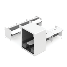#Hush Gotowe układy / Ready made solutions / Voorbeelden Elementy systemu / Product range / Productoverzicht 200 cm 564 cm 200 cm 458 cm 572 cm 424 cm # Meet big [W x D x H] 2000 x 1400 x 2400 # Meet