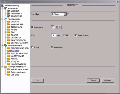 DOSTĘP PRZEZ PRZEGLĄDARKĘ IE Rys. 7-46. Panel kontrolny Zaawansowane Zarządzanie HDD.