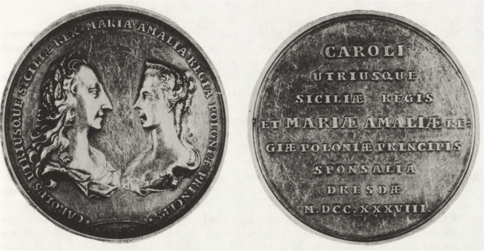 Nowe nabytki w latach 1987 1988 323 Ryc. 45. Medal wybity na cześć zwycięstwa króla Szwecji Karola X II w 1703 r., autorstwa Georga Hautscha, nr inw. M N K i/n /1539 Ryc. 46. Medal wybity w 1738 r.