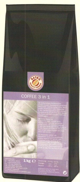 Vending to nasza pasja! SQD Coffee Line SATRO A 100 Kawa rozpuszczalna, liofilizowana złoto-brązowe kryształki 1,6 1,8 g / 180 ml ok.