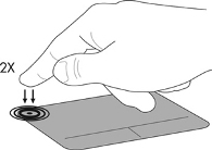Włączanie i wyłączanie płytki dotykowej TouchPad Aby wyłączyć lub włączyć płytkę dotykową TouchPad, dotknij szybko dwukrotnie jej przycisku włączenia/wyłączenia.