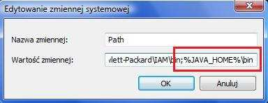 5.2. Następnie dokonywana jest edycja zmiennej path poprzez dodanie nowej zmiennej do istniejącej listy. 2. Instalacja SpringSource Tool Suite 2.5.1 RELEASE Wybranym narzędziem programistycznym jest SpringSource Tool Suite.