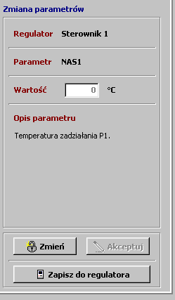 4 Edycja i zapis nastaw dla zainstalowanych regulatorów.