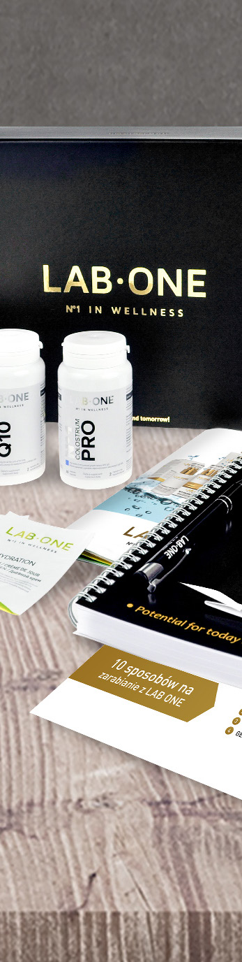 PAKIETY STARTOWE Pakiet startowy to zestaw produktów LAB ONE oraz materiałów marketingowych, którego zakup gwarantuje Ci status Partnera biznesowego LAB ONE.