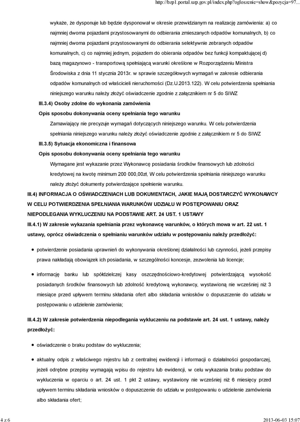 bazą magazynowo - transportową spełniającą warunki określone w Rozporządzeniu Ministra Środowiska z dnia 11 stycznia 2013r.