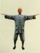 10 Rys. 6 Fot VI Fot. VI: Sifu Shi Su Gang prezentujący drugie ćwiczenie Shaolin Da Mo Yi Jin Jing.
