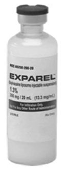 FDA recommendations: EXPAREL is a liposome injection of bupivacaine, an amide-type local anesthetic, indicated for administration into the surgical site to produce postsurgical analgesia.