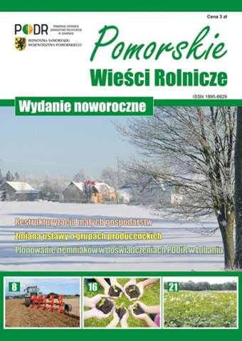 Zamów prenumeratę Roczna 33,00 zł - odbiór u doradcy 44,00 zł - z wysyłką pocztową Półroczna 18,00 zł - odbiór u doradcy 28,00 zł - z wysyłką pocztową Wpłaty: Pomorski Ośrodek Doradztwa Rolniczego w