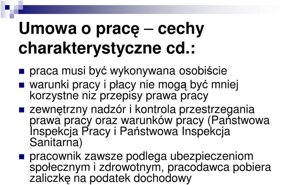 przepisy prawa pracy zewnętrzny nadzór i kontrola przestrzegania prawa pracy oraz warunków pracy