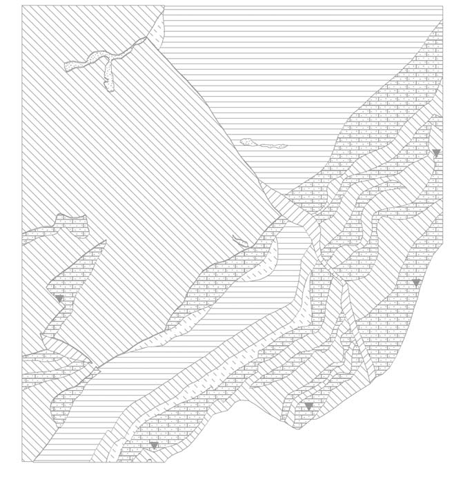 Geologiczne i geomorfologiczne uwarunkowania wykszta³cenia sieci hydrograficznej... 255 Fig. 4. Mapa geologiczna zlewni górnej Wo³osatki (na podst.