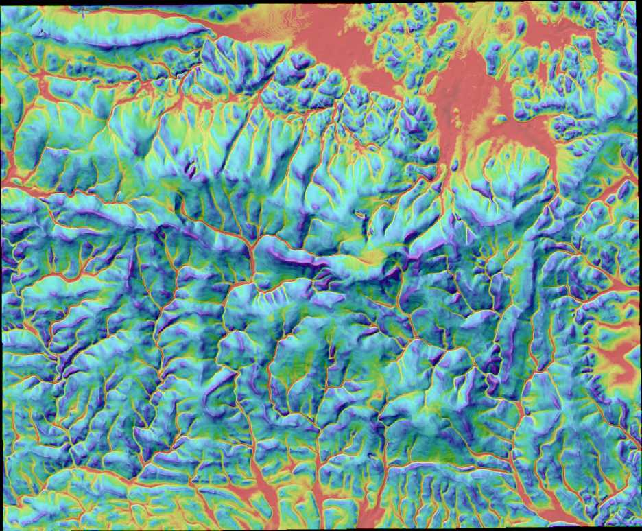 Shaded relief