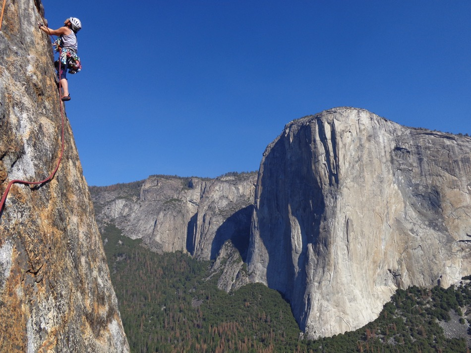 Gosia w slabach Glacier Point Apron. Fot.