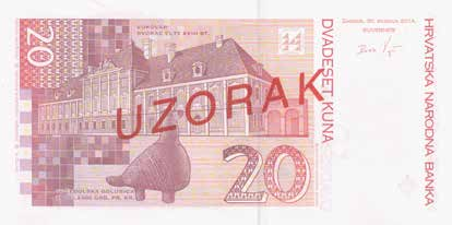 B/5 Chorwacja 20 kun Uwaga: banknot okolicznościowy, wyemitowany z okazji