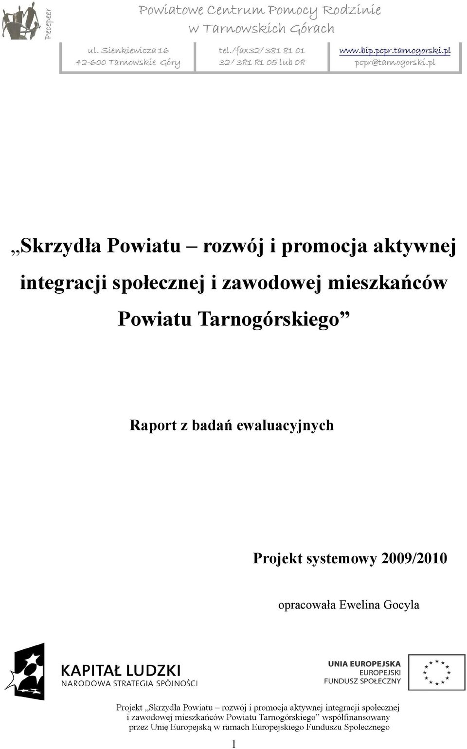 Powiatu Tarnogórskiego Raport z badań