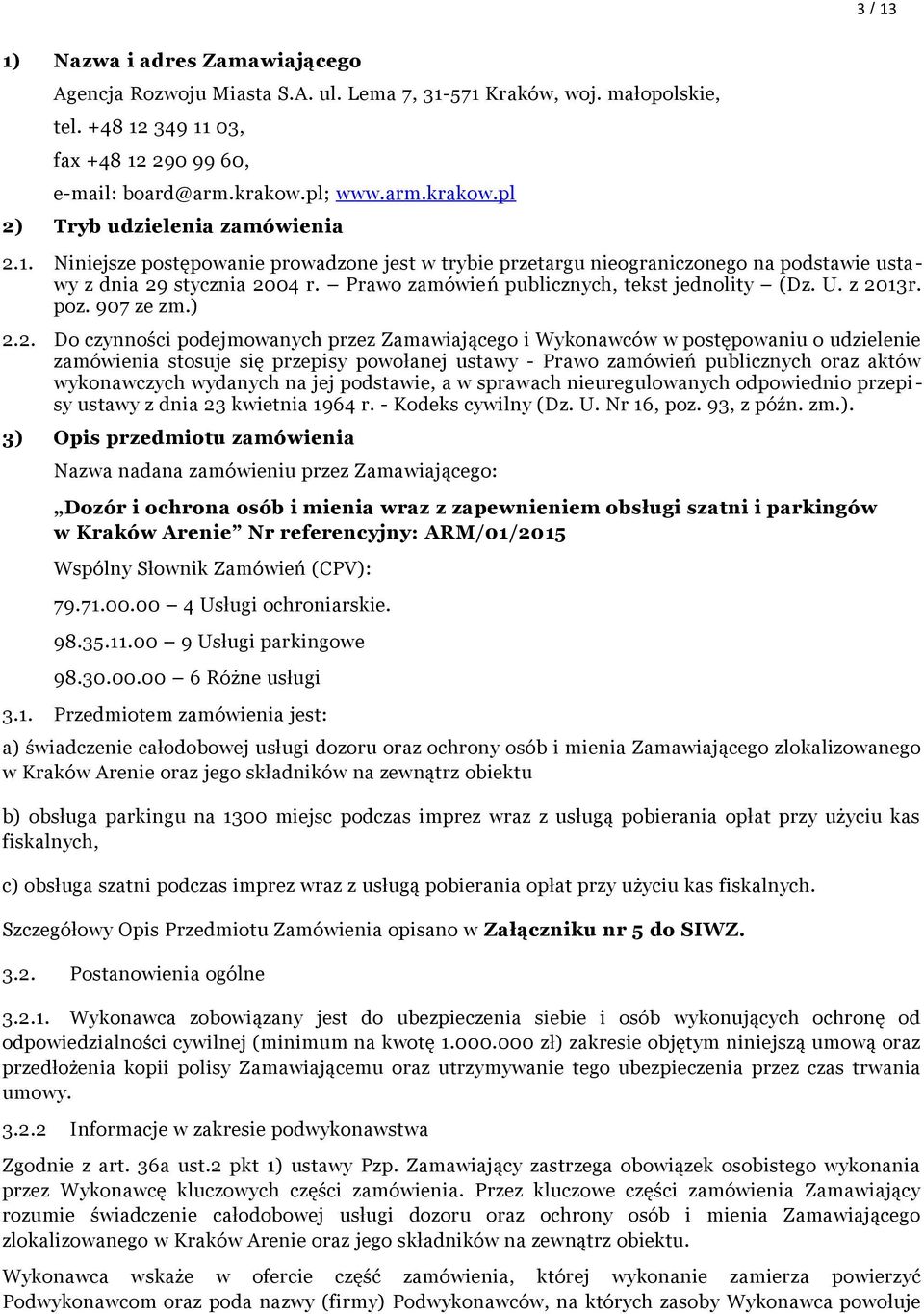 Prawo zamówień publicznych, tekst jednolity (Dz. U. z 20