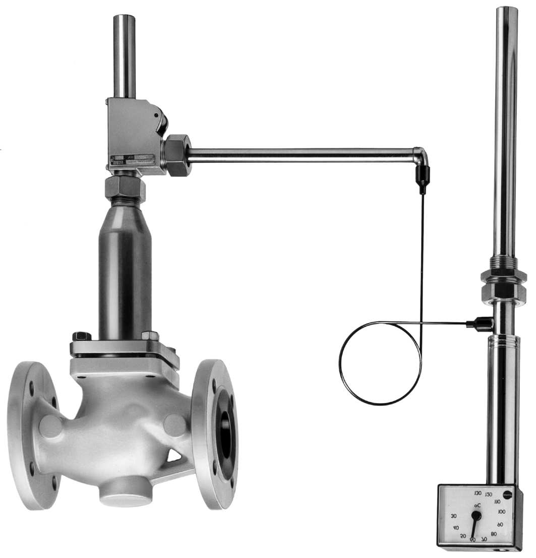 Regulatory temperatury Typ i typ u Typ 4 i typ 4u Regulator typu 4 Regulator typu w wykonaniu z zaworem z przy³¹czami gwintowanymi i ko³nierzowymi Rys.