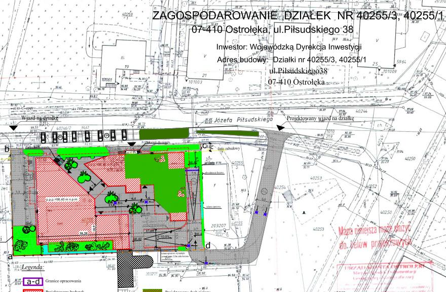 I. LOKALIZACJA NIERUCHOMOŚCI Nieruchomośd zlokalizowana jest w Ostrołęce, przy ul. Piłsudskiego 38 działki ewidencyjne nr 40255/3 40255/1. II.