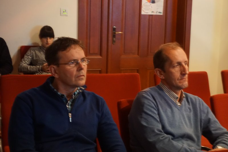 W spotkaniu wzięli udział także Radni Miasta Racibórz (na zdjęciu Franciszek Mandrysz i Zbigniew Sokolik) Po wykładzie doktora Marszowskiego krótką prelekcję dotyczącą funkcjonowania Mobilnego Punktu