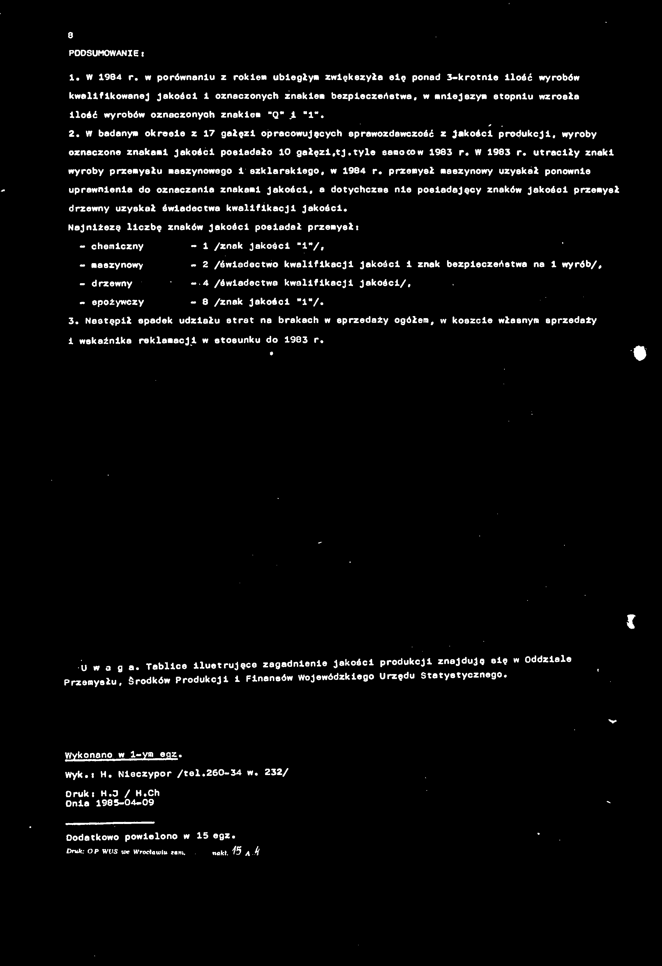 8 PODSUMOWANIEt 1. W 1984 r.