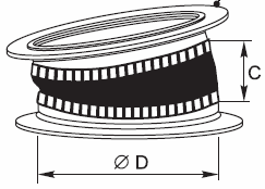 C = 150mm KRÓĆCE ELASTYCZNE PROSTOKĄTNE KE A B KE A B KE 100 29,38 315 62,06 200 36,98 400 68,52 250 40,78 500 76,12 315 45,72 630 86,00 315 400 52,18 800 98,91 100 500 59,78 1000 122,94 630 69,66