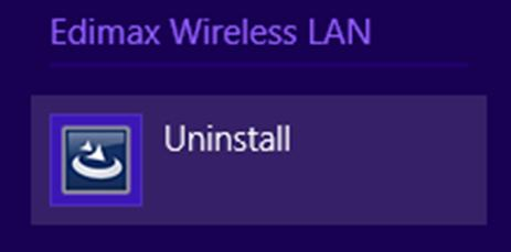 III-2. Odinstalowanie sterowników III-2-1. Windows XP/Vista/7 1. Otwórz Start > Programy > Edimax Wireless LAN > Uninstall 2. Postępuj zgodnie z poleceniami wyświetlającymi się na ekranie.
