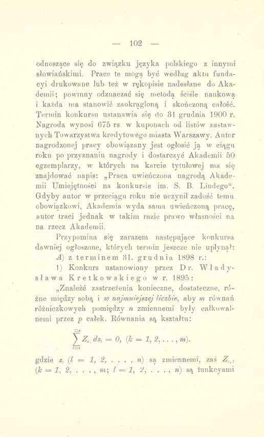 - 102 odnoszące się do związku języka polskiego z innymi słowiańskimi.