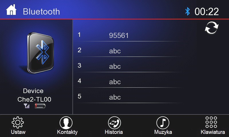 Rys 25 Rys 26 Rys 27 Rys 28 Kliknij niebieską ikonę otworzy się menu (rys 24), kliknij przycisk Szukaj +, nastąpi wyszukiwanie urządzeń posiadających włączony Bluetooth.