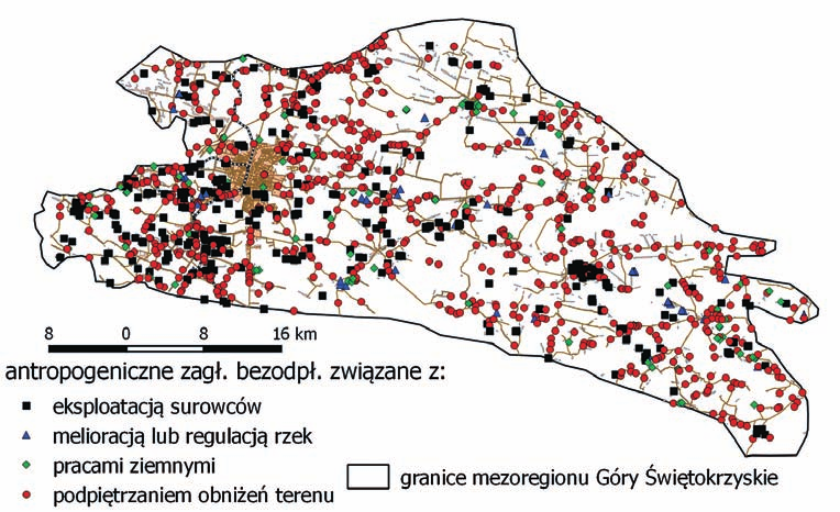 GENEZA I KLASYFIKACJA ANTROPOGENICZNYCh ZAGŁĘBIEń BEZODPŁYWOWYCh... 33 Ryc. 7.
