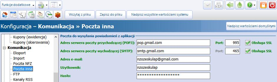 3.2 Raporty powiadomień Po zrealizowaniu zaplanowanego zadania, w oknie komunikatów system wyświetla raport wykonania, który dodatkowo może zostać wysłany na adres mailowy podany przez użytkownika.