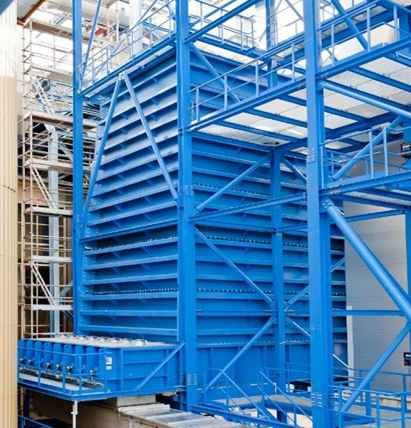 ZASTOSOWANIA I PRODUKTY TECHNOLOGII PRZENOŚNIKÓW AMF - BRUNS SYSTEM WYPROWADZAJACY WYSŁODKI ZE ZBIORNIKA POSIADAJACY 8 WAŁÓW Pojemność zbiornika: