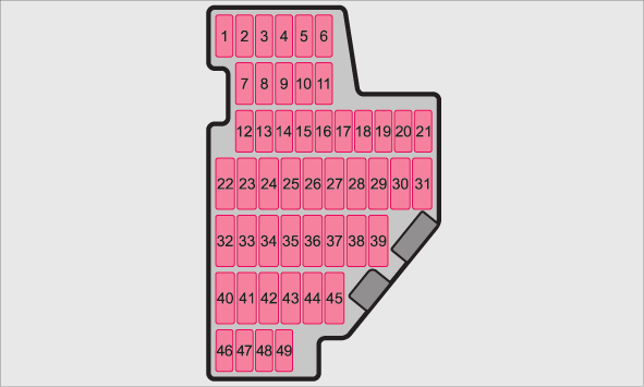 240 Bezpieczniki i żarówki Nr F1 F2 F3 F4 F5 F6 F7 F8 F9 F10 F11 F12 F13 F14 F15 F16 F17 F18 F19 F20 F21 F22 Odbiornik Wolny Sterownik automatycznej skrzyni biegów DQ200 Przewód pomiarowy